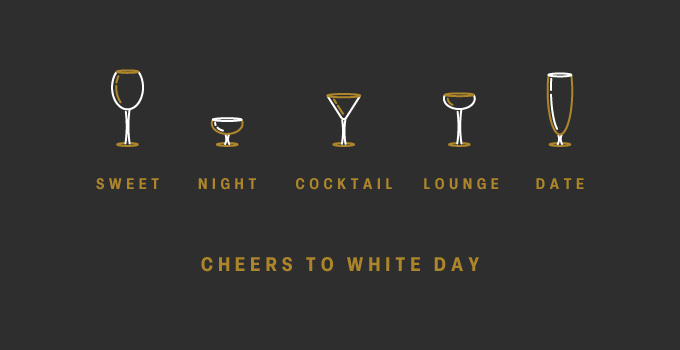 ホワイトデー向けのカクテル、ステキなバーで乾杯！イメージ