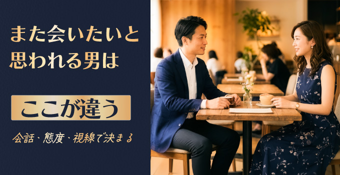 初回デートで女性が「また会いたい」と思う男性の行動5選イメージ1