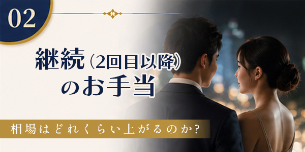 交際クラブ 継続 2回目 お手当相場