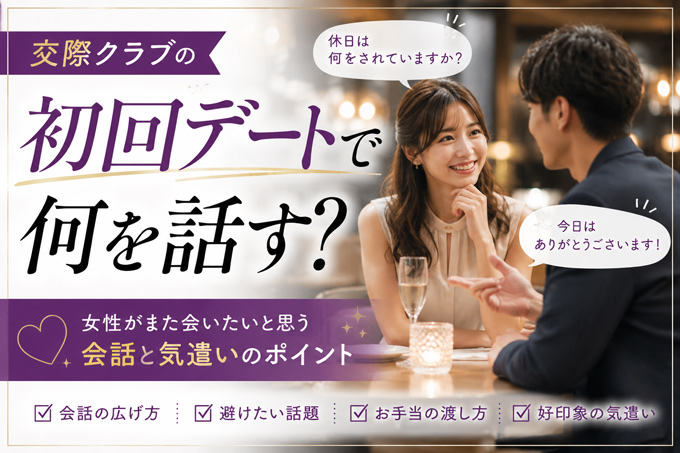 交際クラブの初回デートで何を話す？